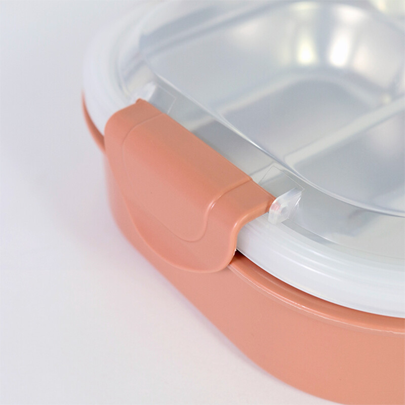 TUPPER INOX/ROSA C/DIVISIONES 26X19X6.5CM Unica