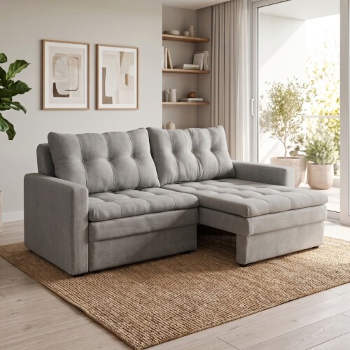 Sillón Cama Nayla 3 Cuerpos - Extensible Gris