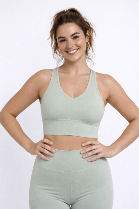 Top Microfibra Fitness Verde