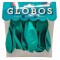 Globos X10 Tamaño R12 Verde Perlado