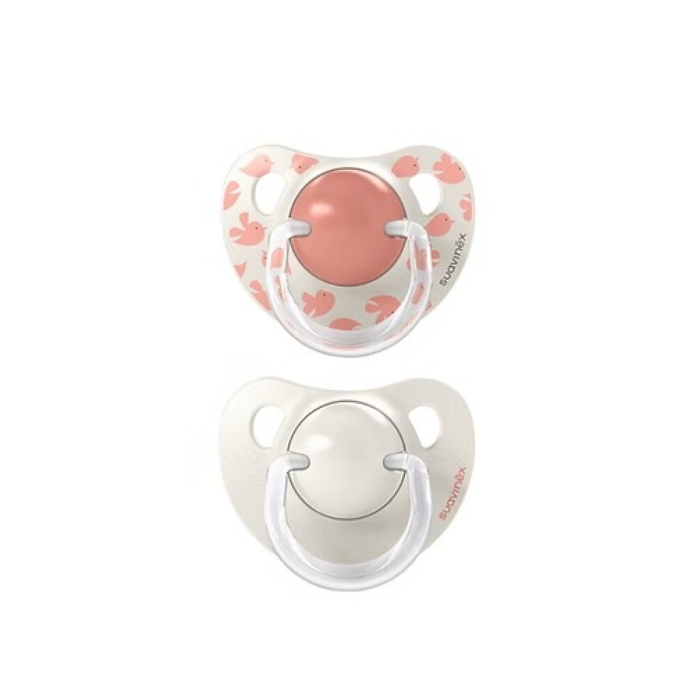 Set x2 chupete anatómico Suavinex 6 a 18M birds rosado