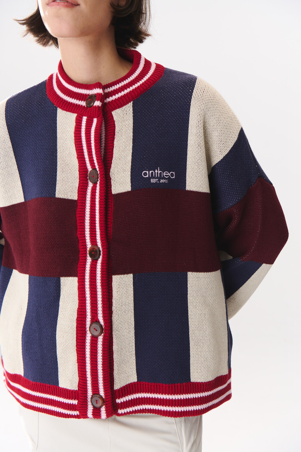 Cardigan Glory Print Azul