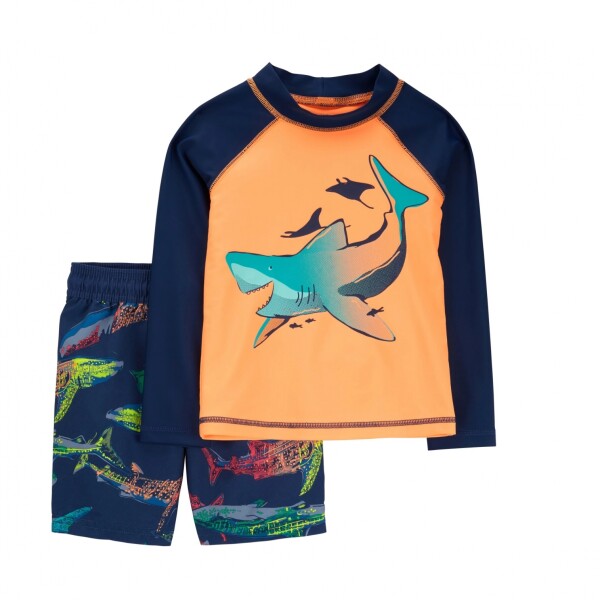 Conjunto Manga larga Protección UV Carters Tuburon Naranja azul