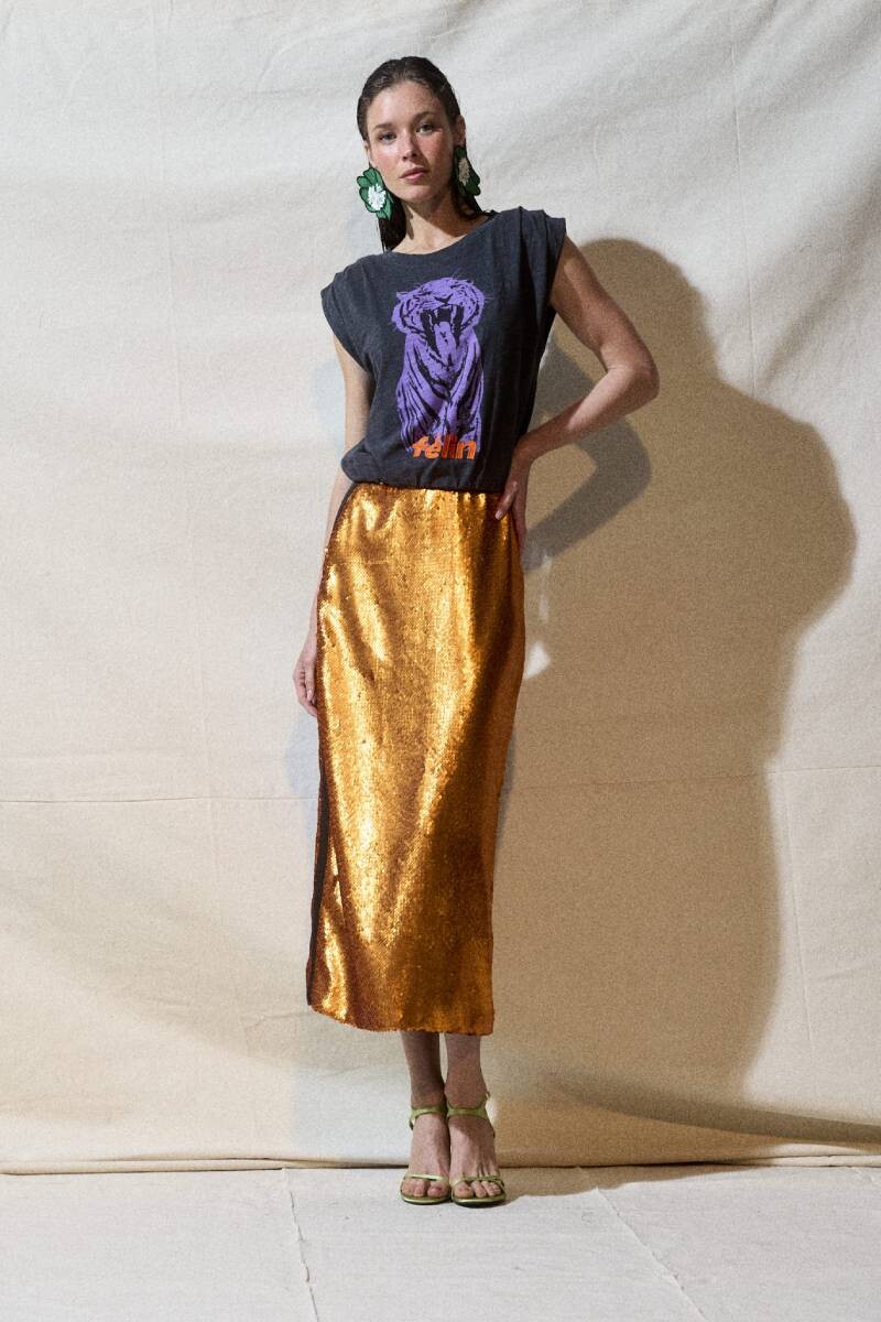 Falda Sparks Cobre 