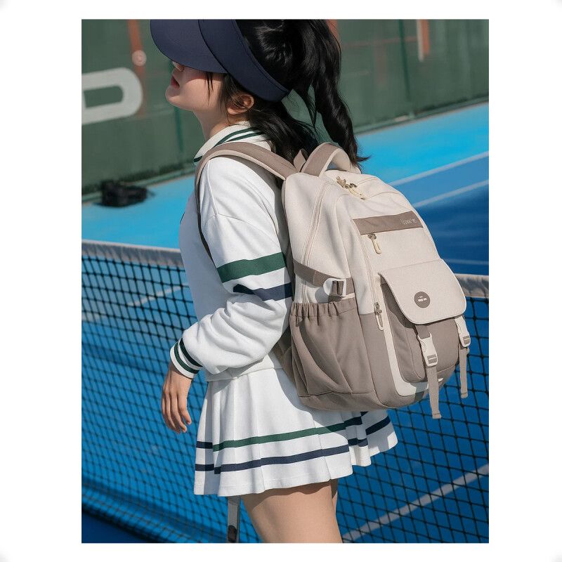 Mochila Escolar Liceal Unisex Impermeable Viaje Jianglida Marrón