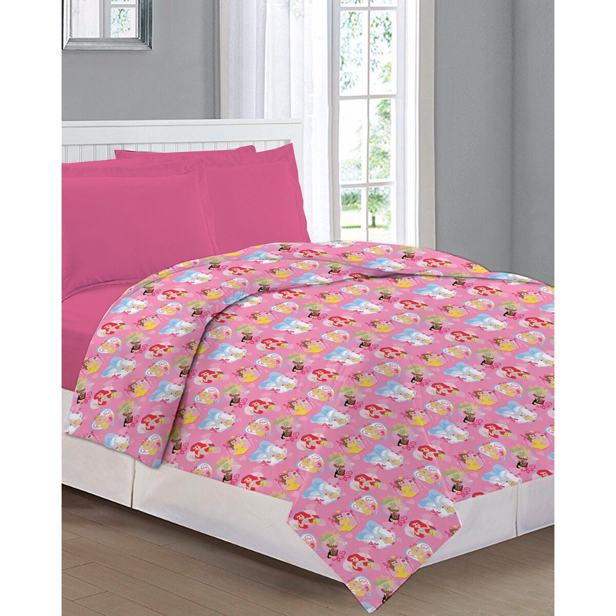 Cubrecama 1 Plaza Capitoneado Disney Princesas 140x220cm 