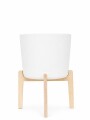 MACETA CERAMICA L MINIMALISTA CON SOPORTE ALTO