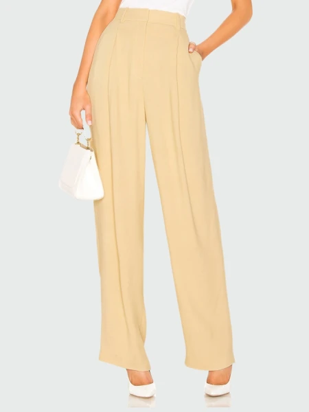 Pantalón clásico con bolsillos, Theory Amarillo
