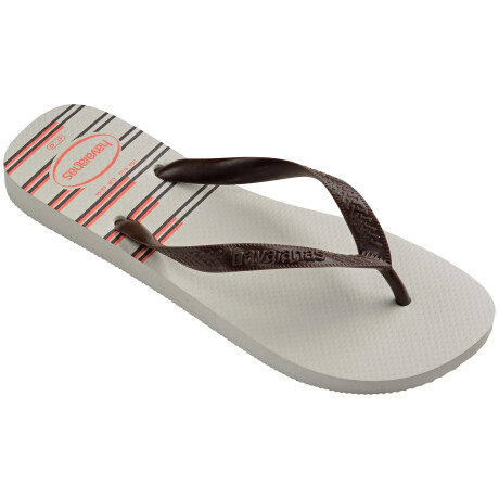 Ojota de Hombre Havaianas Top Basic Blanco - Marrón Café