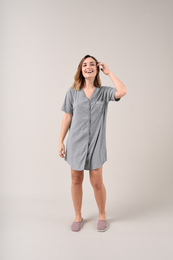 Camisa Manga Corta Gris