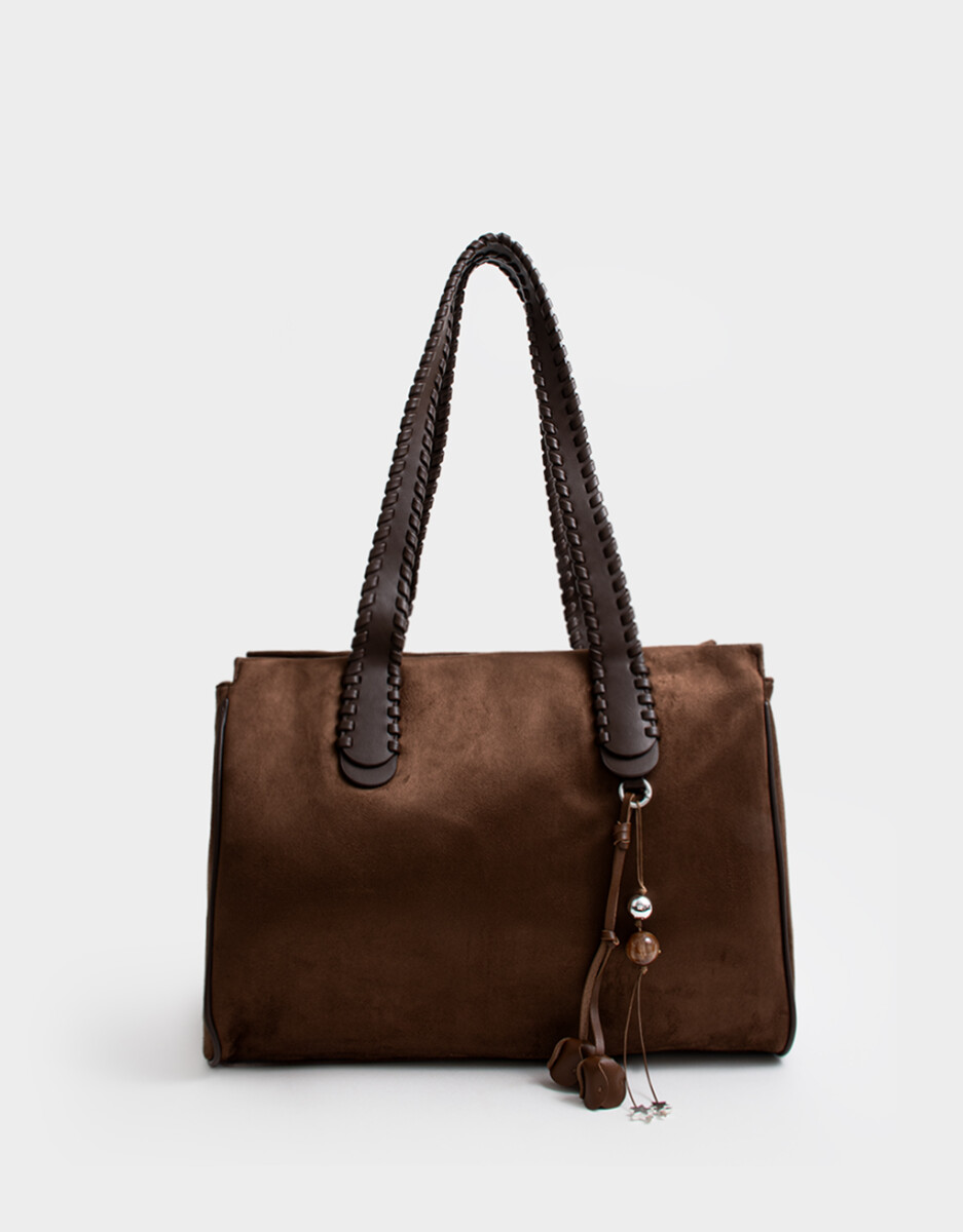 Cartera Shopper Suede Chocolate 