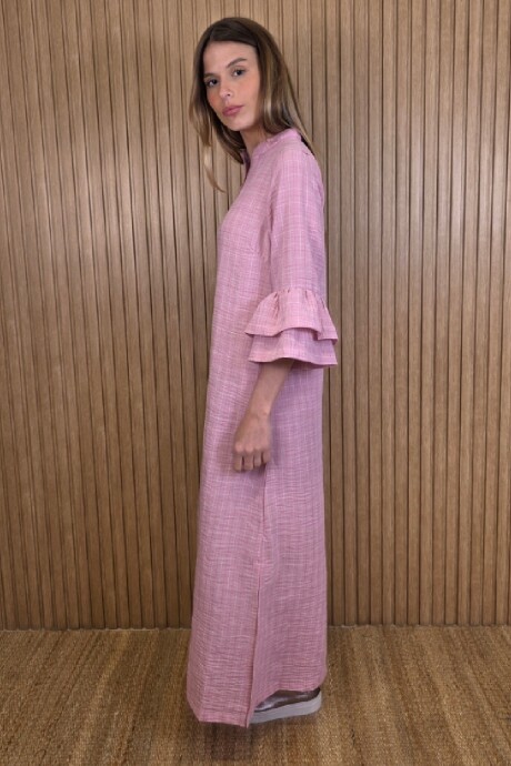 Vestido Flamenco Cuadros Rosa