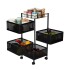 Carrito Carro Organizador con Ruedas y 4 Estantes Multiuso cocina baño Imback Color Negro Carrito Carro Organizador con Ruedas y 4 Estantes Multiuso cocina baño Imback Color Negro