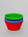 Horno Molde Silicona Pilotines, Set 12un. 8 Color Unico