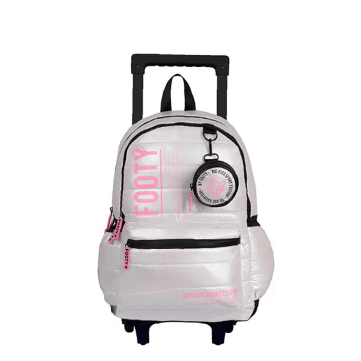 Mochila Footy Big Sport 18" CARRO con monedero - Blanco Perla 