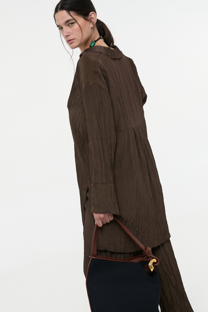 CAMISA OVERSIZED Marron