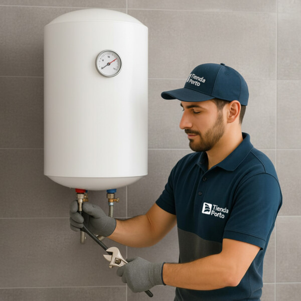 Pack Calefón James 40L cilindrico de Acero + Instalación Pack Calefón James 40L cilindrico de Acero + Instalación
