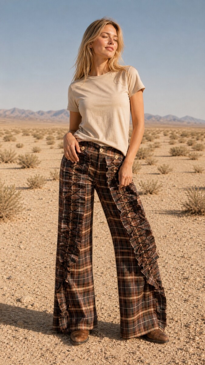 Cuadrillé Dancing Queen Pants - Chocolate / Beige 