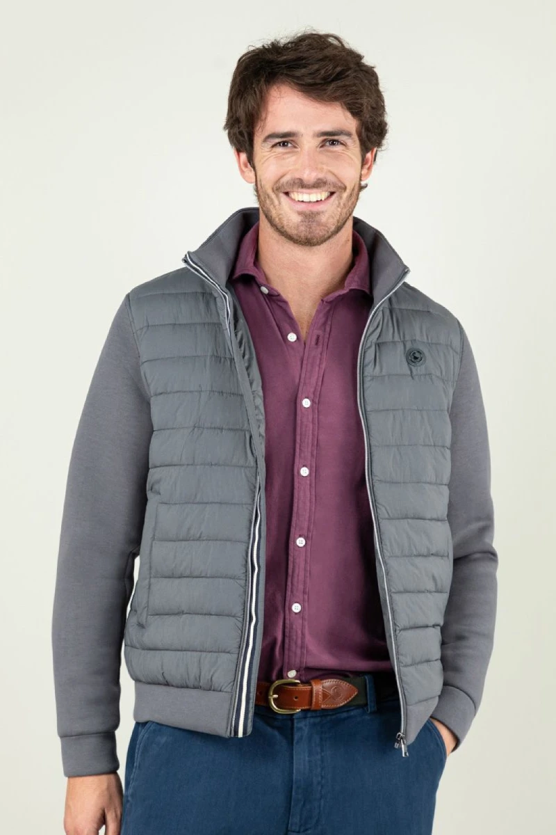 Campera Manga Neopreno El Ganso Gris Marengo