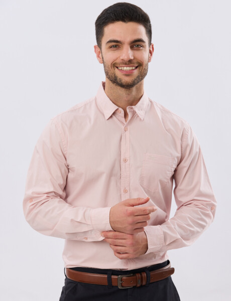 CAMISA LISA DE ALGODÓN Rosa