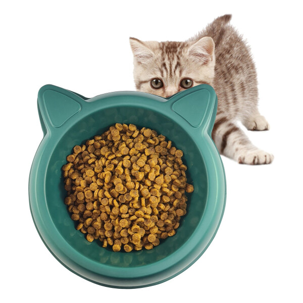 Plato Comida Agua Gato Perro Mascota Comedero Tacho variante color VERDE