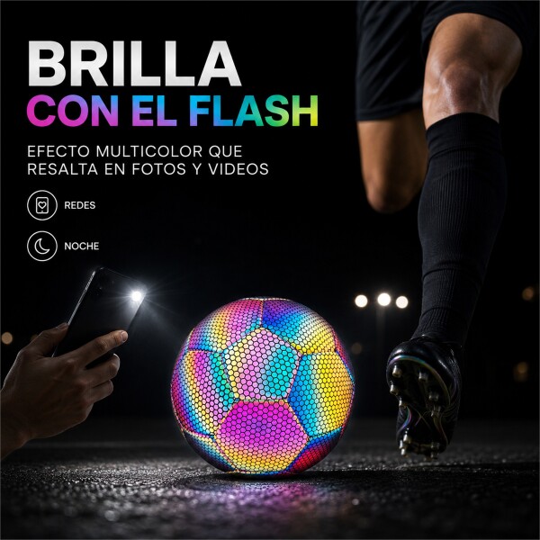 Pelota de Fútbol N°5 Reflectiva Holográfica COLORES