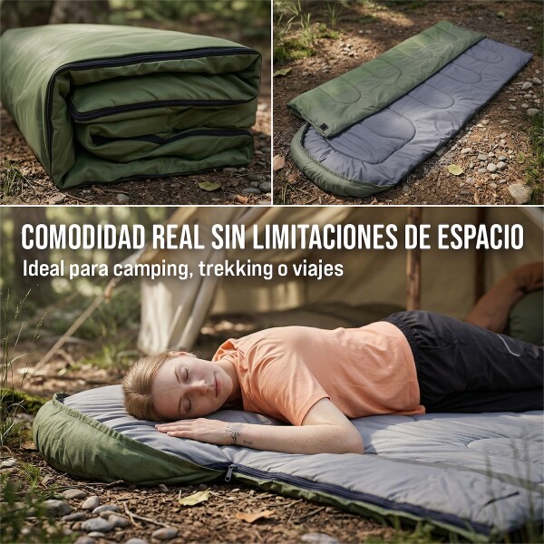 Sobre Saco Bolsa Dormir 2 M Capucha Aislante Camping Caza IMBACK Color Verde Sobre Saco Bolsa Dormir 2 M Capucha Aislante Camping Caza IMBACK Color Verde