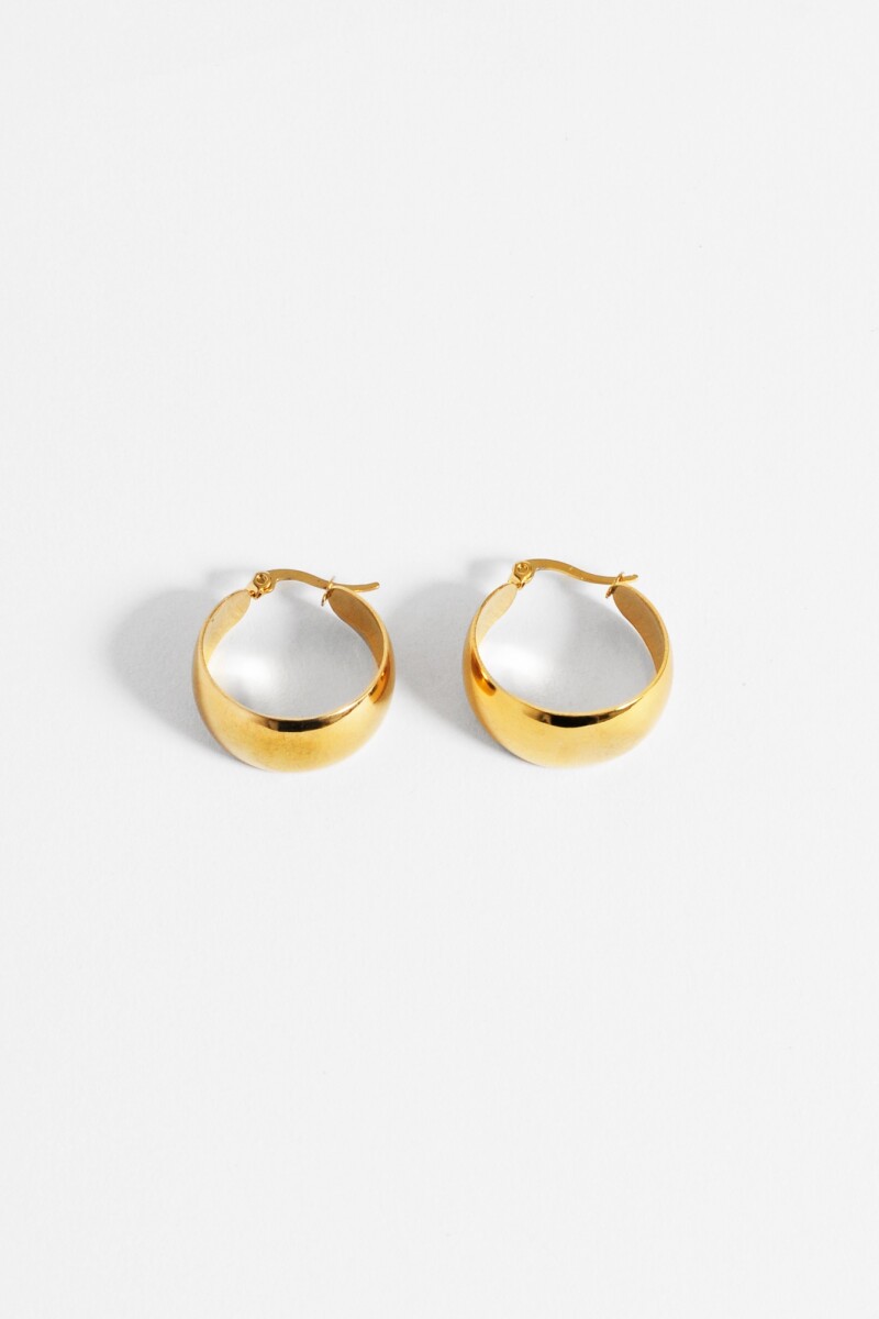 Aro grueso 2 cm dorado