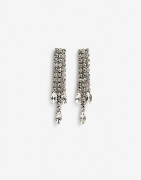 Aros Colgantes Cortos Strass Aros Colgantes Cortos Strass - Cristal