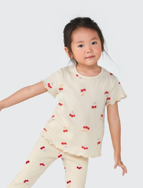 BLUSA INFANTIL ESTAMPADA BEIGE