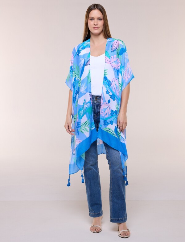 Kimono Floral AZUL/MULTI