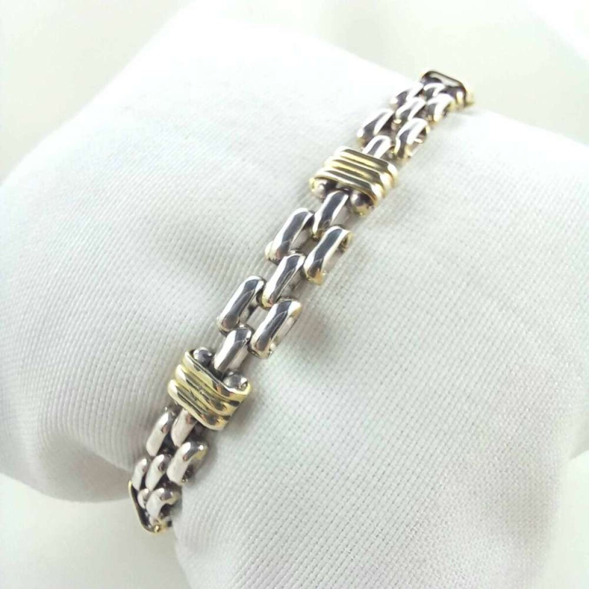 Pulsera de Plata 925 con double de Oro 18 ktes - Panter 