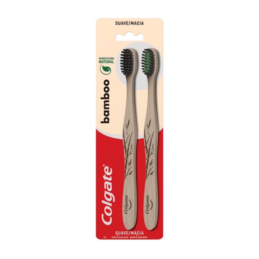 COLGATE CEPILLO BAMBOO X 2 PACK X 2 UNID única