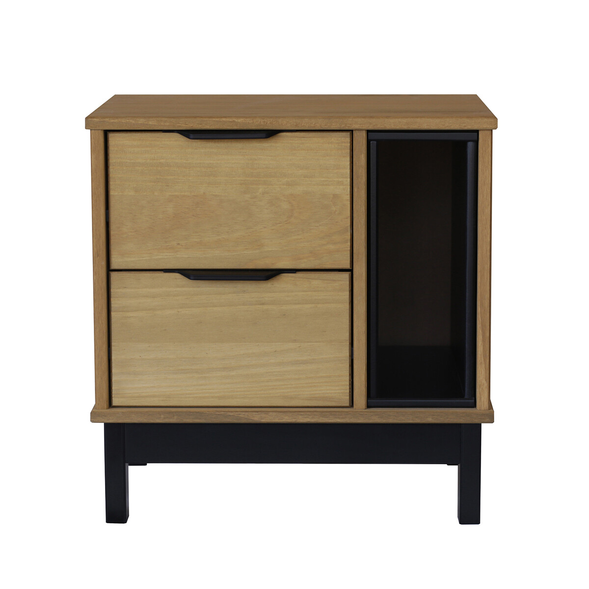 MESA DE LUZ O NOCHE 2 CAJONES EN MADERA MACIZA 