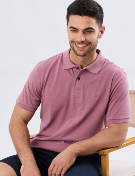 REMERA POLO LISA PIQUÉ Rosa Oscuro