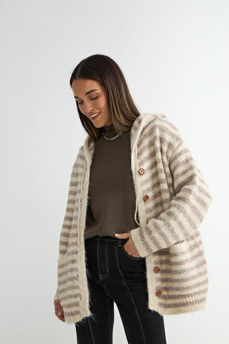 SACO CASTANEA C/CAPUCHA LILA