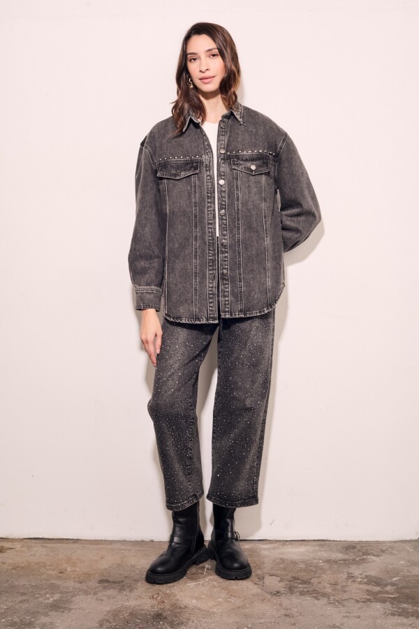 Sobrecamisa Tachas Gris