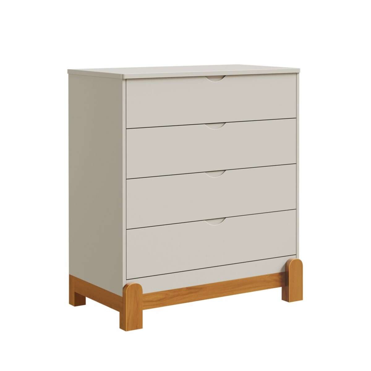 Comoda 4 Cajones Infantil Lotus - Gris 