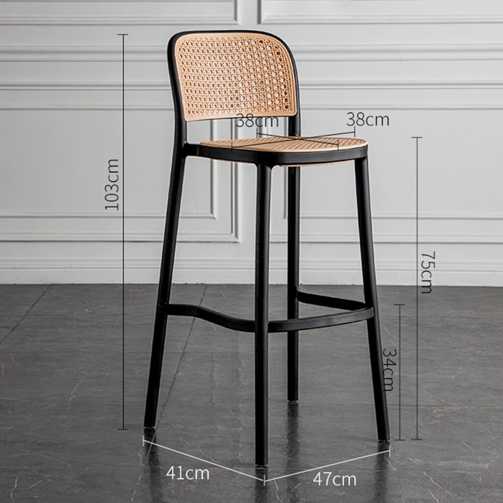 Butaca Alta Franky Con Respaldo Y Apoyapies Negro