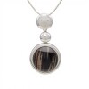 Dije Colgante Circulo-Plata 925-Cuarzo Rutilado-CP3822 conpiedra