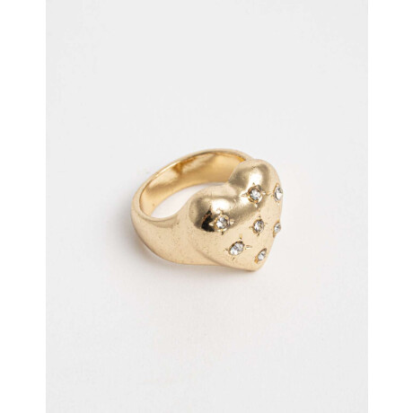 Anillos Medianos y Grandes Corazón Dorado