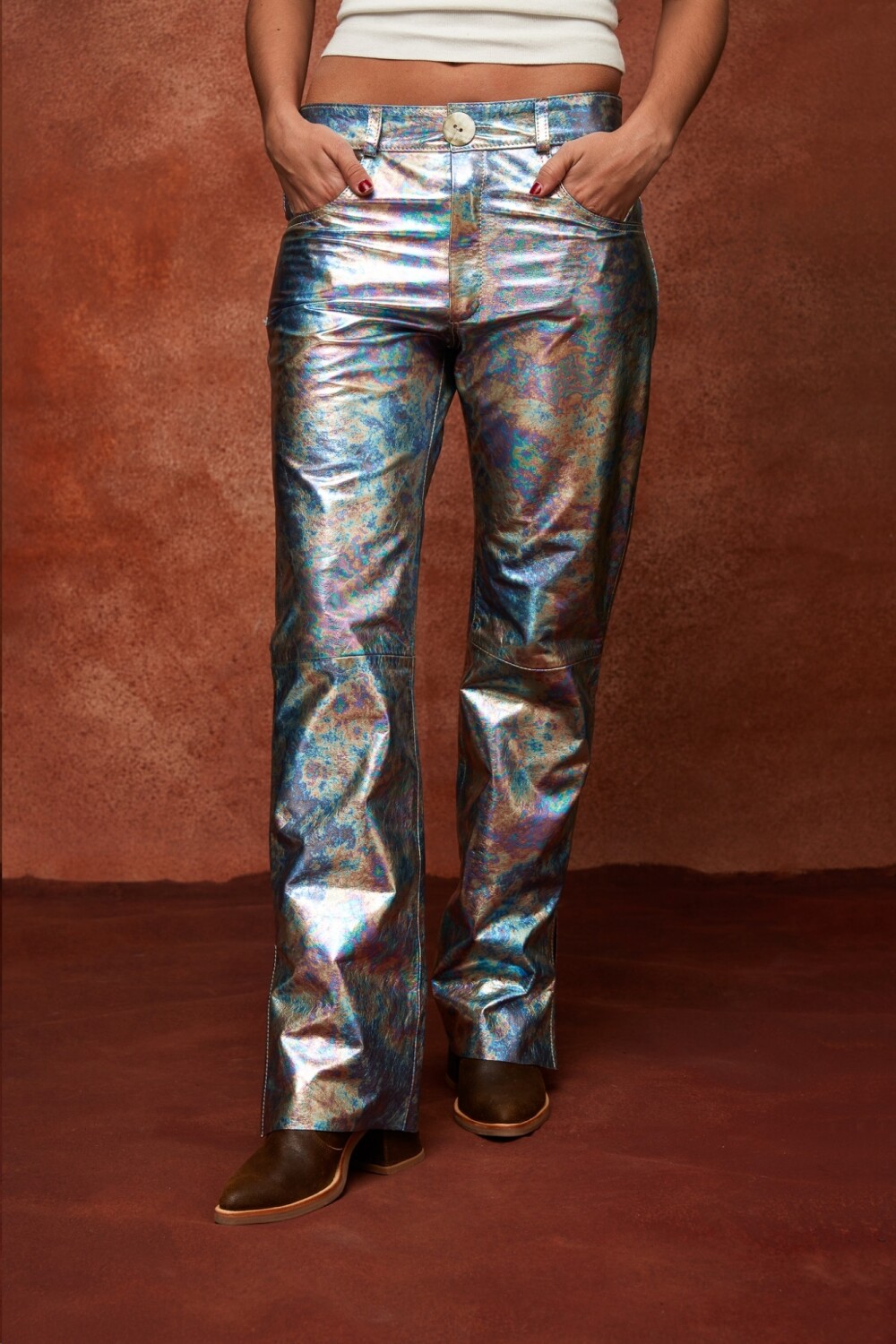 Leather Jeans Galácticos Psicodélico