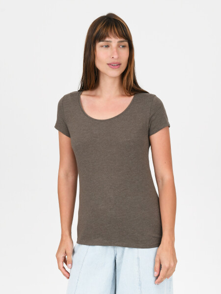 REMERA LUA U GRIS OSCURO
