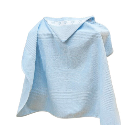 Toalla Con Capucha Bebé Clásica Döhler Algodón 90 x 70 cm CELESTE