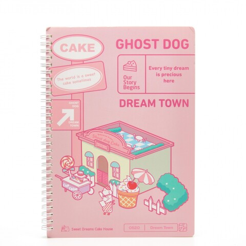 CUADERNO ESPIRAL B5 (PERRO FANTASMA CIUDAD DE LOS SUEÑOS/ROSA) CUADERNO ESPIRAL B5 (PERRO FANTASMA CIUDAD DE LOS SUEÑOS/ROSA)