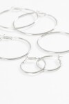 Set de aros finos plateado