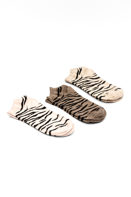 Medias Ankle Sima, Pack X 3 Color Unico