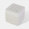 QUEMADOR BLANCO CUAD P/INCIENSO 3Pzas 7X6.5CM Unica
