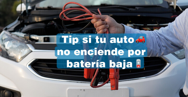 Tip si tu auto no enciende por batería baja