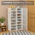 Zapatera Organizador IMBACK IBK-PLC006 | 16 Estantes, Gran Capacidad para 32 Pares, Compacta y Moderna Blanco Zapatera Organizador IMBACK IBK-PLC006 | 16 Estantes, Gran Capacidad para 32 Pares, Compacta y Moderna Blanco